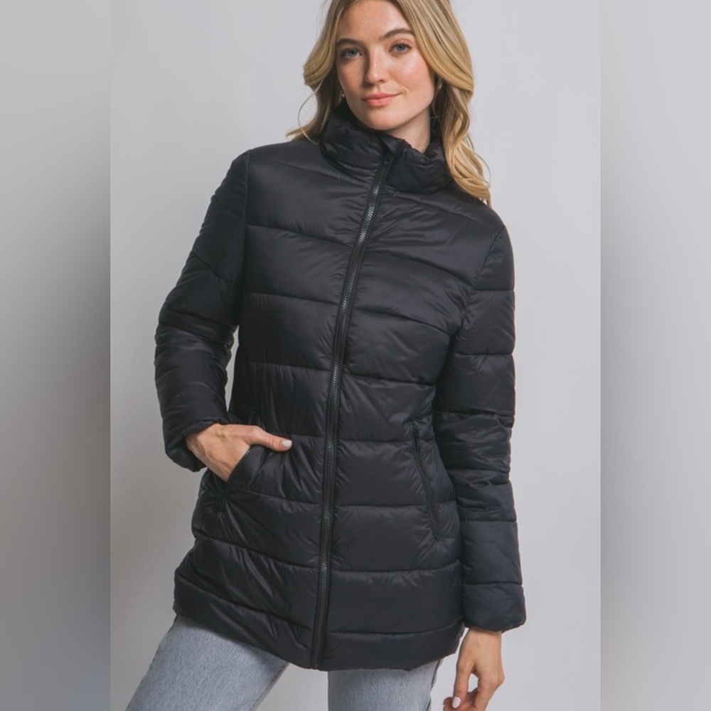 Women’s Black Packable Puffer Jacket